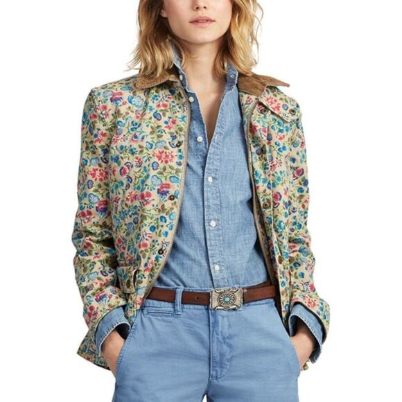 NWT|Polo Ralph Lauren Floral Canvas Barn Jacket, XS - Picture 2 of 16